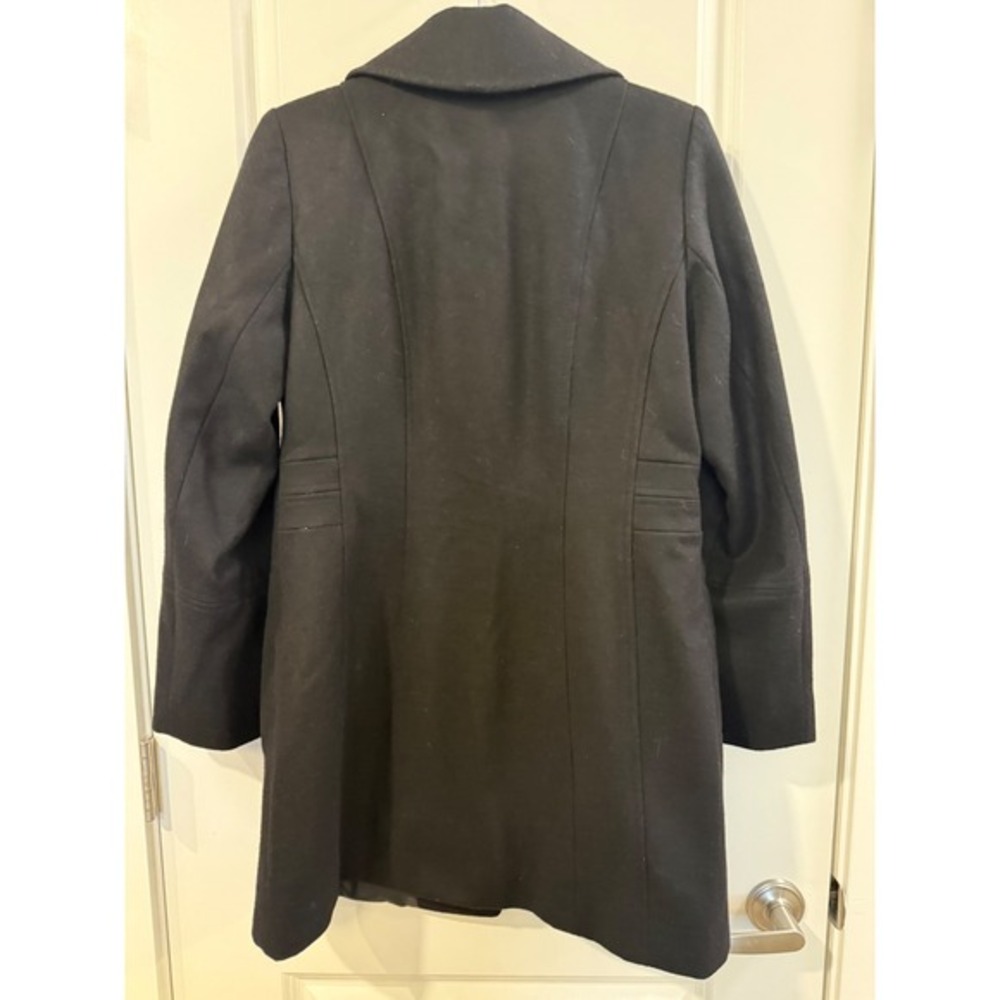 Tower by‎ London Fog Womens Black Wool Blend Pea Coat Mid-Length Jacket Size M